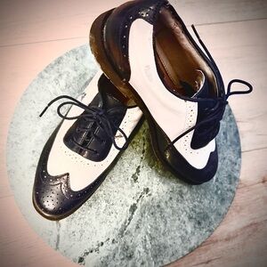 ASHWORTH Blue/White wing tipped Golf shoes Size 7 with inverted soft spikes